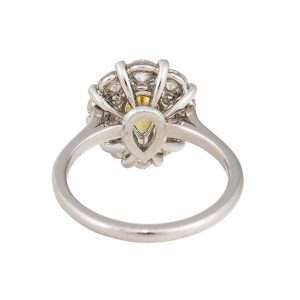 GIA Certified 1.09 Carat Fancy Vivid Yellow Diamond Engagement Ring
