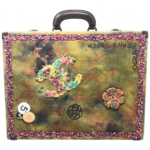 Chanel Limited Edition Briefcase in Khaki Multicolor