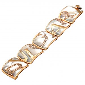 Bvlgari Pink Graffiti Gold Mother-of-Pearl Diamond Bracelet, Special Edition