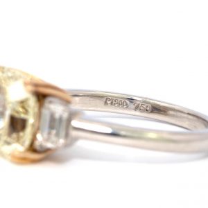 GIA Certified 6.01 Carat Radiant Fancy Intense Yellow Diamond Ring