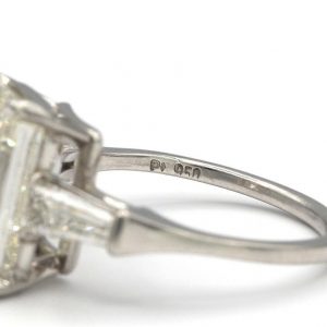 Certified 6.02 Carat Emerald Diamond Engagement Ring