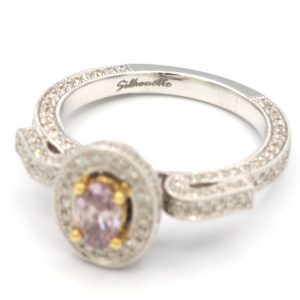 GIA Certified 0.38 Carat Purple Diamonds Engagement Ring