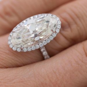 GIA Certified 8.38 Carat Oval Shape Diamond Ring