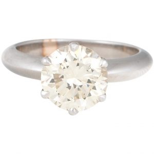 3.02 Carat Round Diamond Engagement Ring
