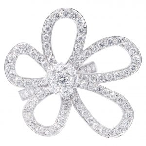 Van Cleef & Arpels Flowerlace Ring White Gold, Diamond