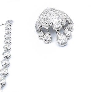 Van Cleef & Arpels Diamond Platinum Convertible Pendant Necklace