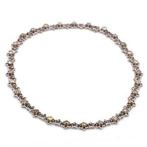 18 Karat Multi-Color Diamond Necklace