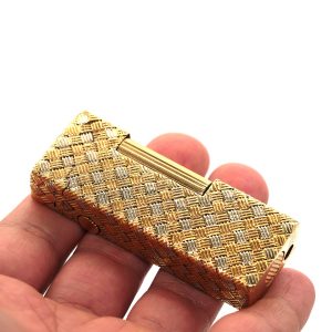 Alfred Dunhill 18k Yellow White Gold Weave Lighter
