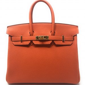 Birkin 35 Clemence Green Apple by Hermès in Green color for Luxury Clothing