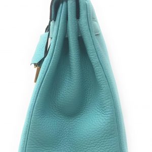 Hermes Kelly 32cm Blue Atoll Bag