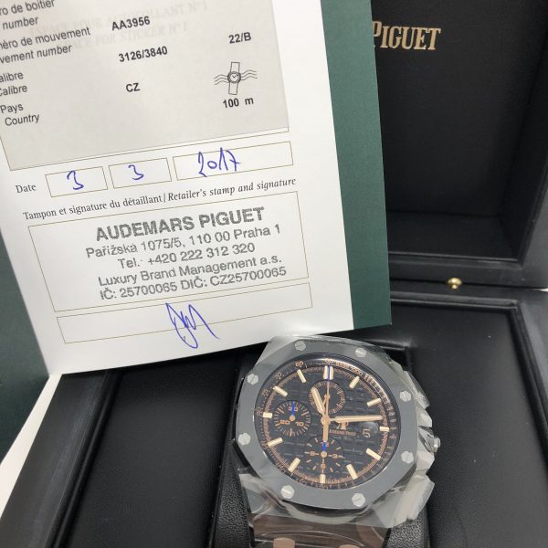 Audemars Piguet Royal Oak Offshore Ceramic Rose Gold Markers 26405CE.OO.A002CA.02 - The Jewels of Beverly Hills