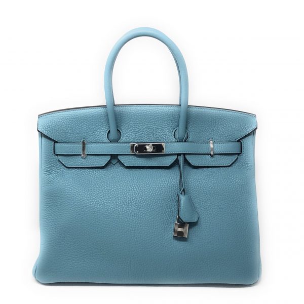 Hermes Birkin 35CM Turquoise Togo  - The Jewels of Beverly Hills