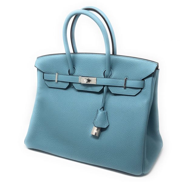 Hermes Birkin 35CM Turquoise Togo  - The Jewels of Beverly Hills