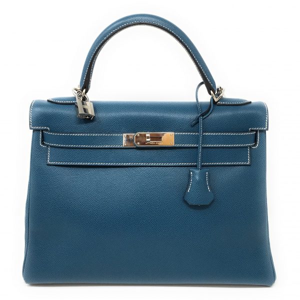 Hermes Kelly 35CM Navy Blue - The Jewels of Beverly Hills