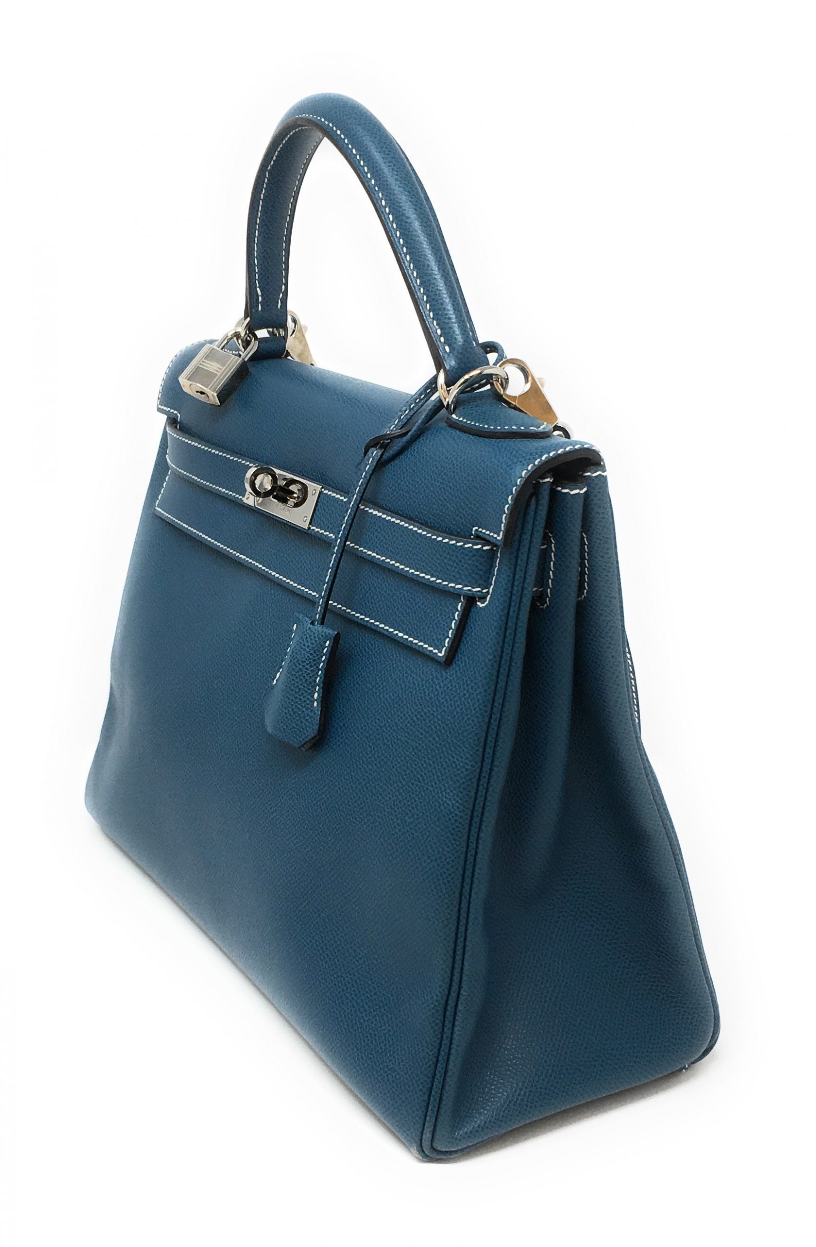 Hermes Bag Yale mm Navy Blue Handbag Shoulder 2way Ladies Toile officier x Leather