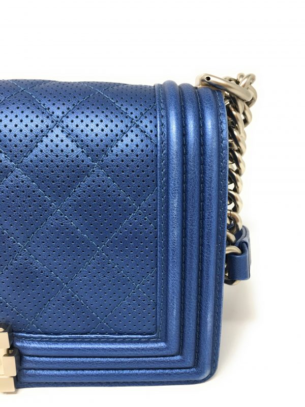 Chanel Medium Blue Boy Bag - The Jewels of Beverly Hills