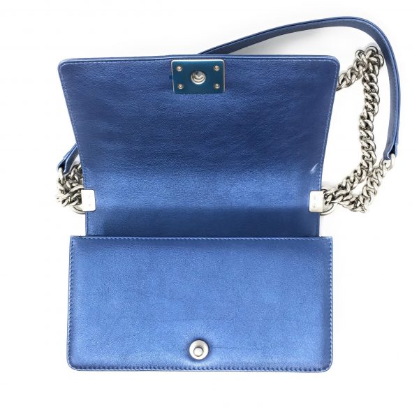 Chanel Medium Blue Boy Bag - The Jewels of Beverly Hills