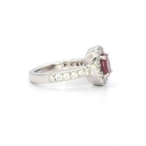 Purple Sapphire and Diamonds Cocktail Engagement 14 Karat Gold Ring