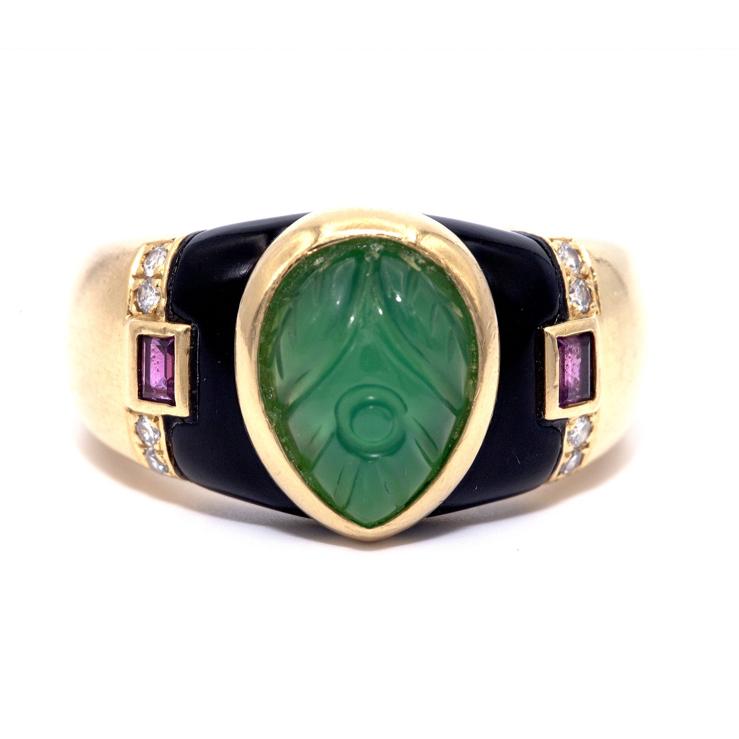 Vintage Cartier Gaia Emerald, Ruby and 