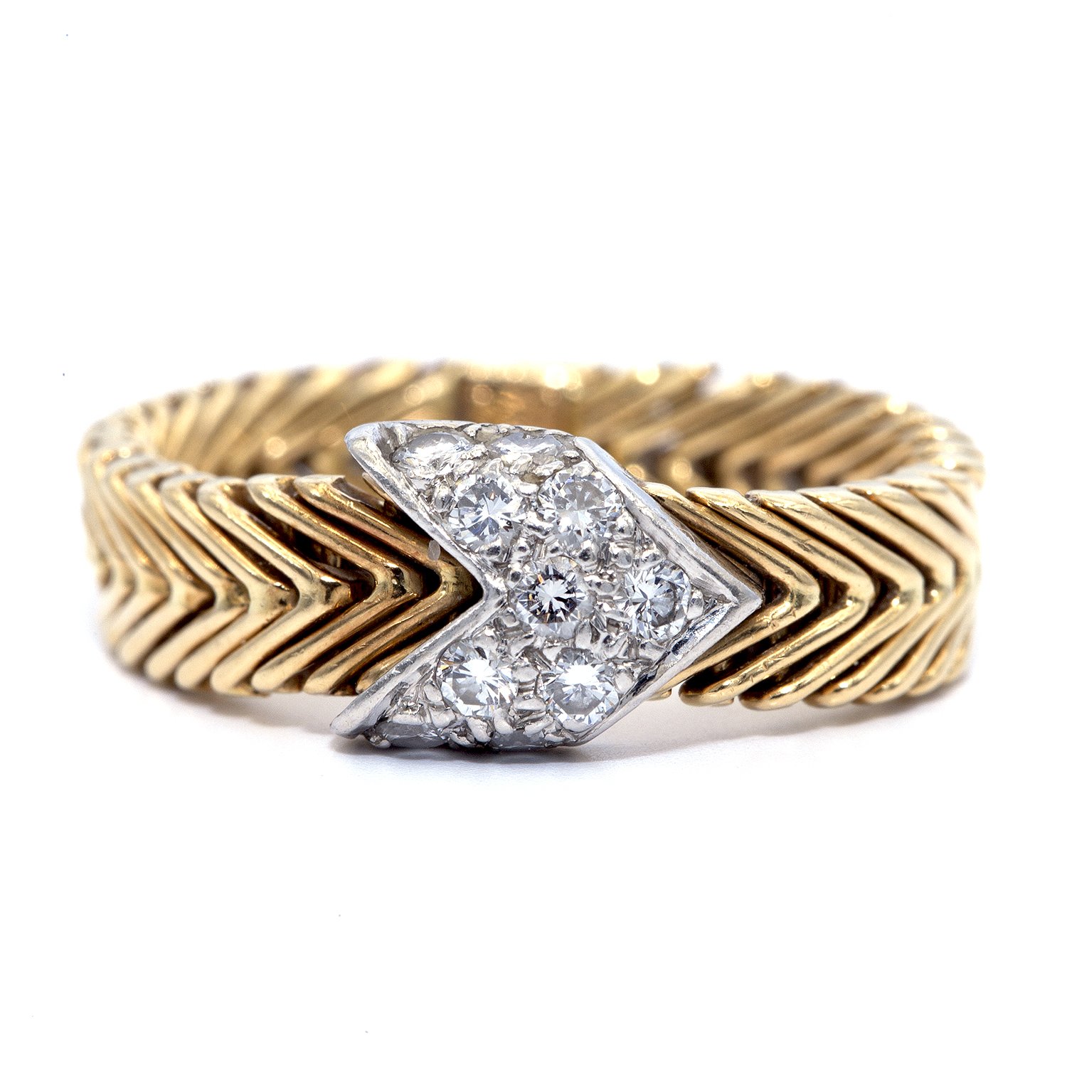 Spreekwoord Aan Sandy Vintage Tiffany & Co. Paloma Picasso 18 Karat Diamond Ring - Upper-Luxury