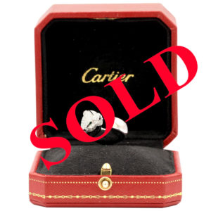 Panthère de Cartier Ring 18 Karat Gold with Pave Diamonds, Emeralds, and Onyx