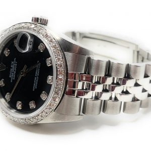 Rolex Datejust Lady 31mm Black Diamond Dial bezel Stainless Steel Jubilee Bracelet
