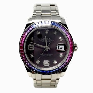 Rolex Oyster Perpetual White Gold 39 mm Pearlmaster  Multicolored sapphires