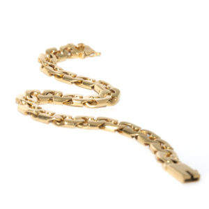 La Pepita Signed Vintage Yellow Gold links Bracelet, Italy
