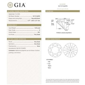 GIA Certified 1.20 Carat Round Diamond Solitaire 14 Karat Gold Engagement Ring