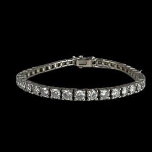 Tennis Bracelet 8 carat D-F VS LG Diamond on 14k White Gold